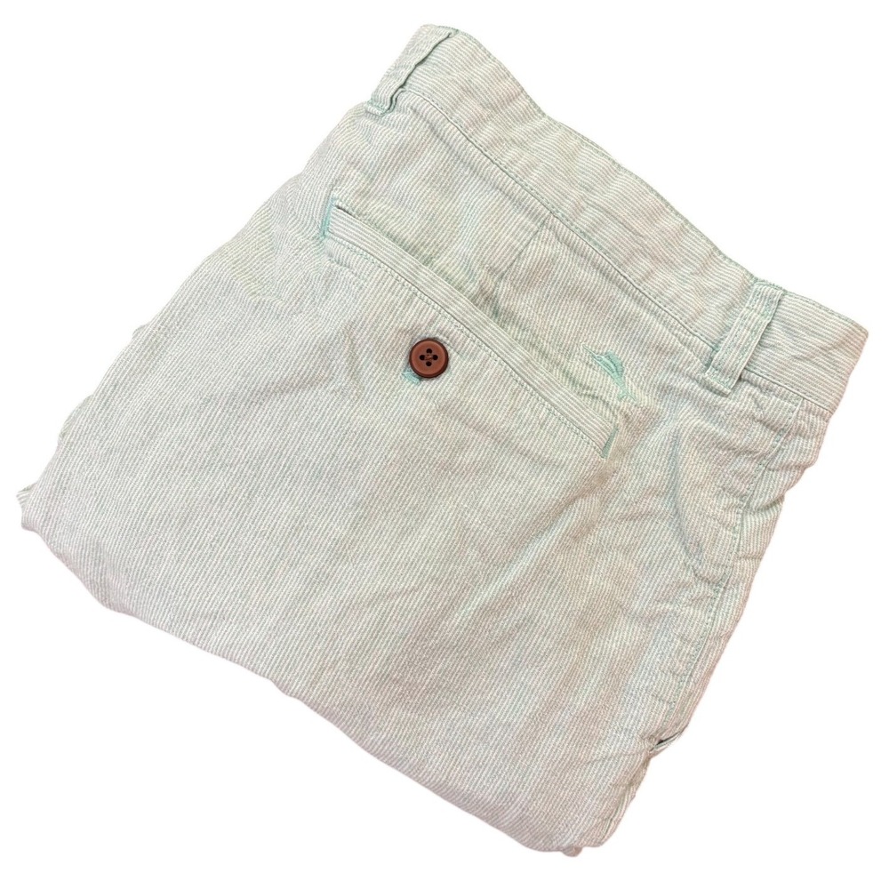 TOMMY BAHAMA Shorts Mens 38 Mint Green Linen Cotton Island Casual
